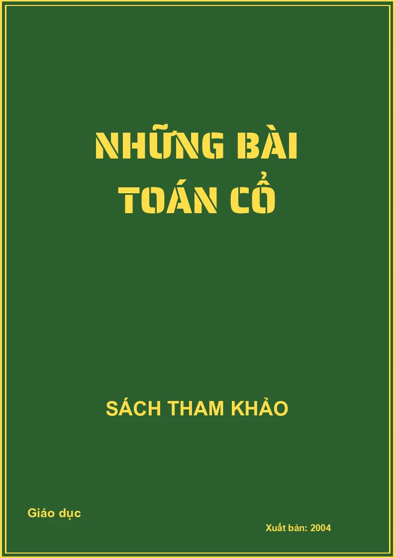 Những bài toán cổ