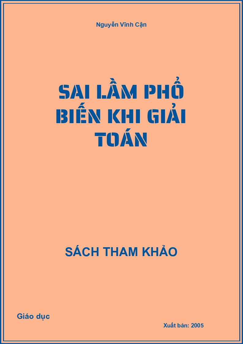 Sai lầm phổ biến khi giải toán
