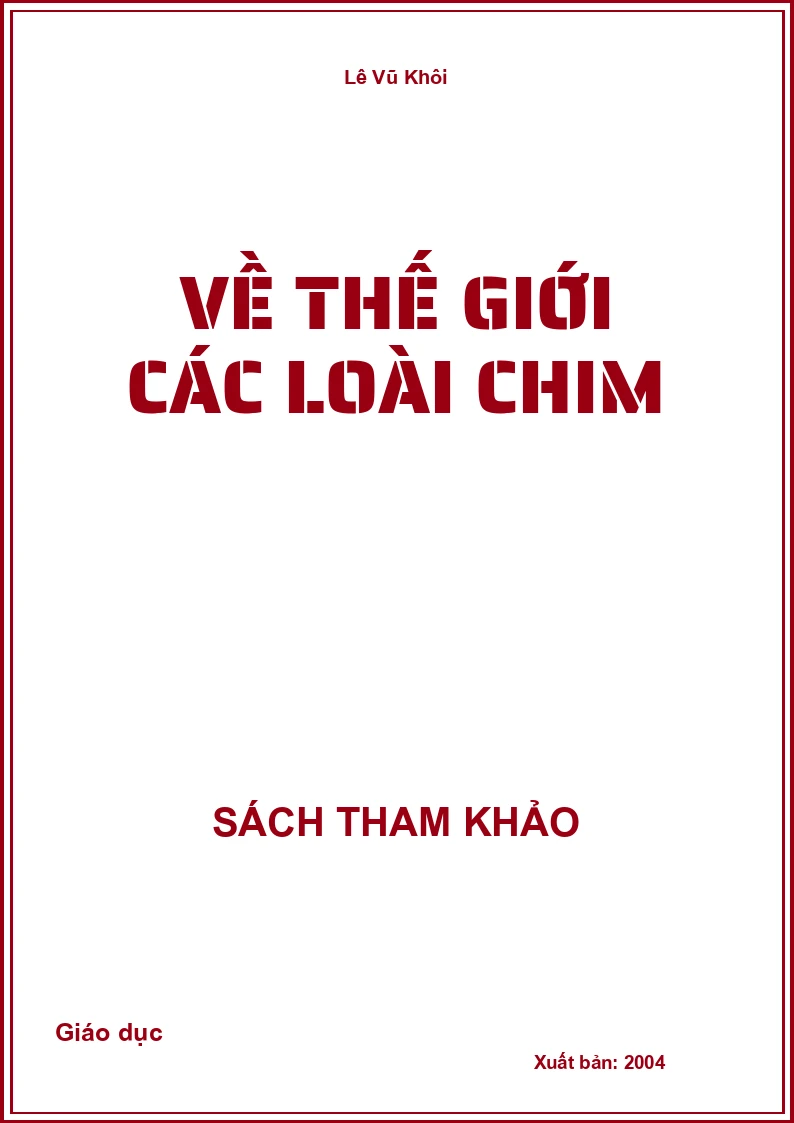 Về thế giới các loài chim