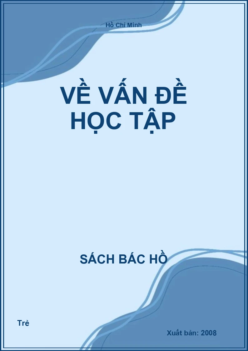 Về vấn đề học tập