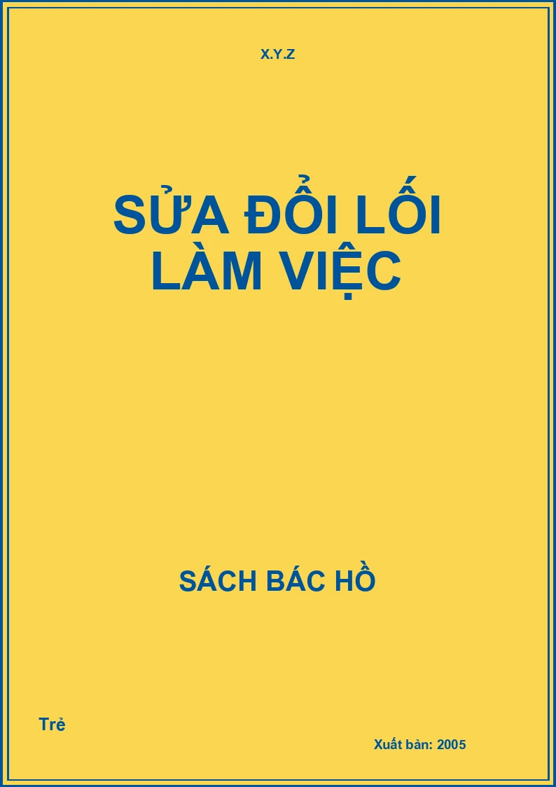 Sửa đổi lối làm việc