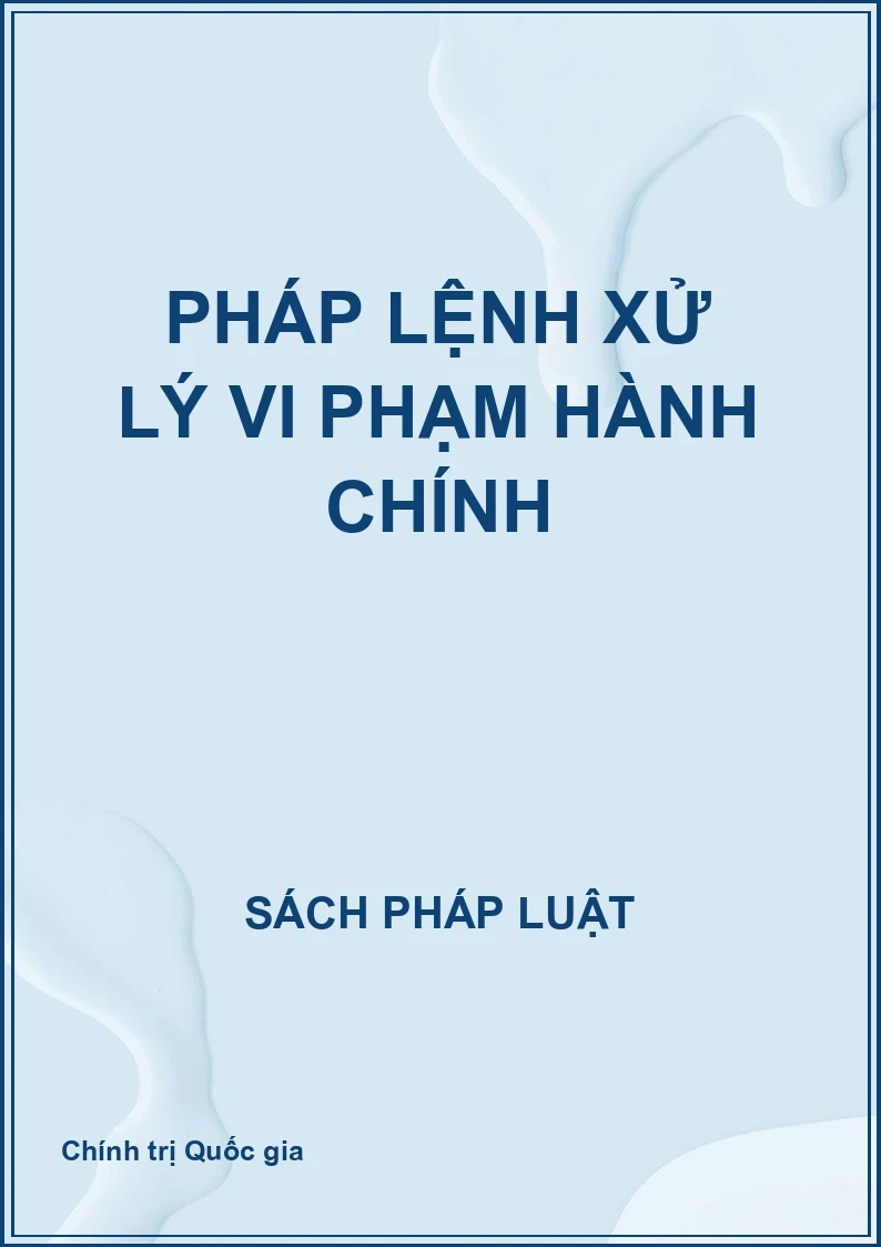 Pháp lệnh xử lý vi phạm hành chính