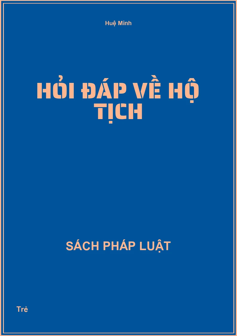 Hỏi đáp về Hộ tịch