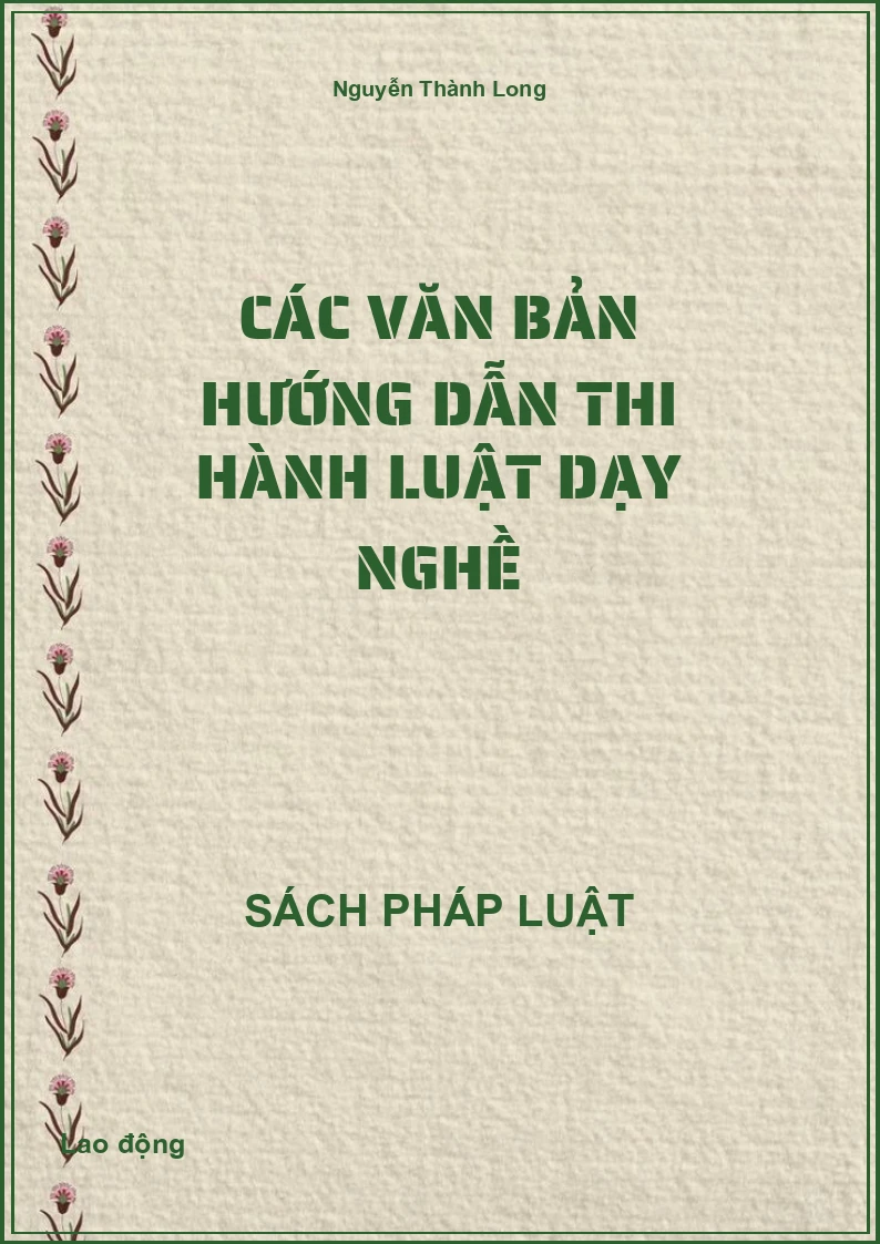 Các văn bản hướng dẫn thi hành Luật Dạy nghề