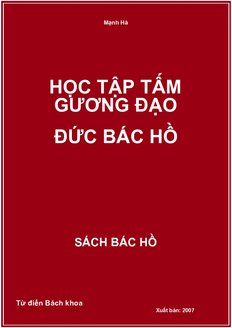 Học tập tấm gương đạo đức Bác Hồ