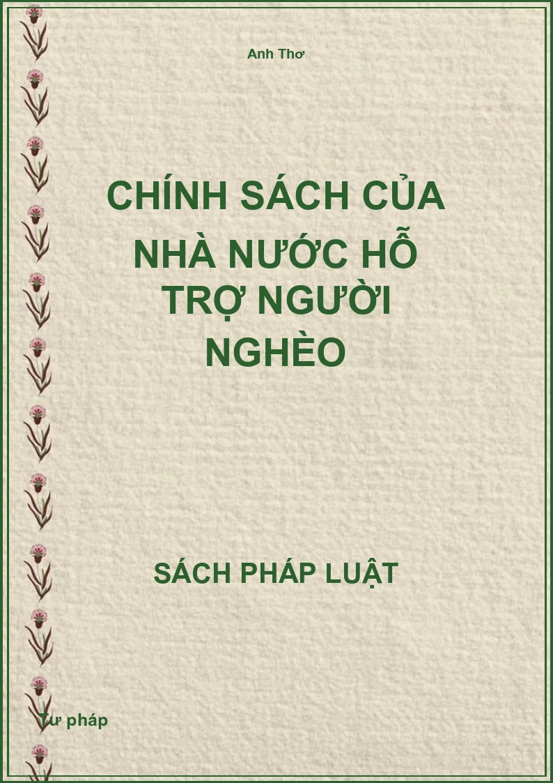 Chính sách của Nhà nước Hỗ trợ người nghèo