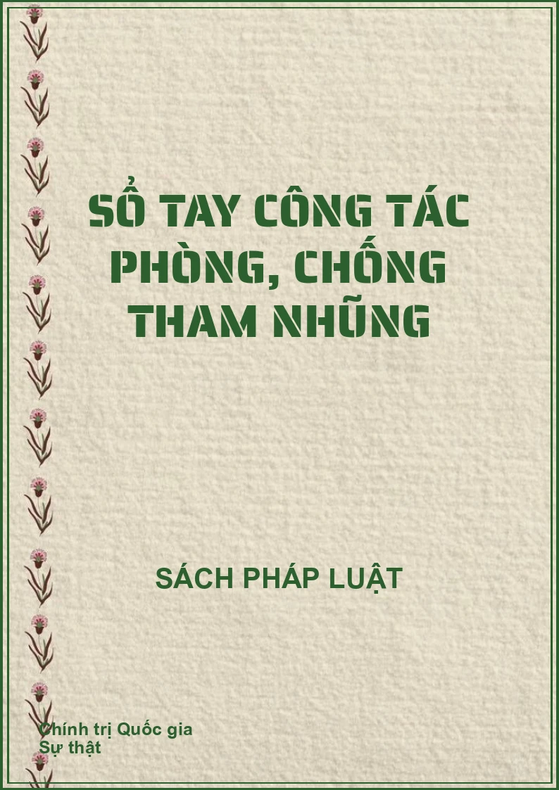 Sổ tay công tác phòng, chống tham nhũng