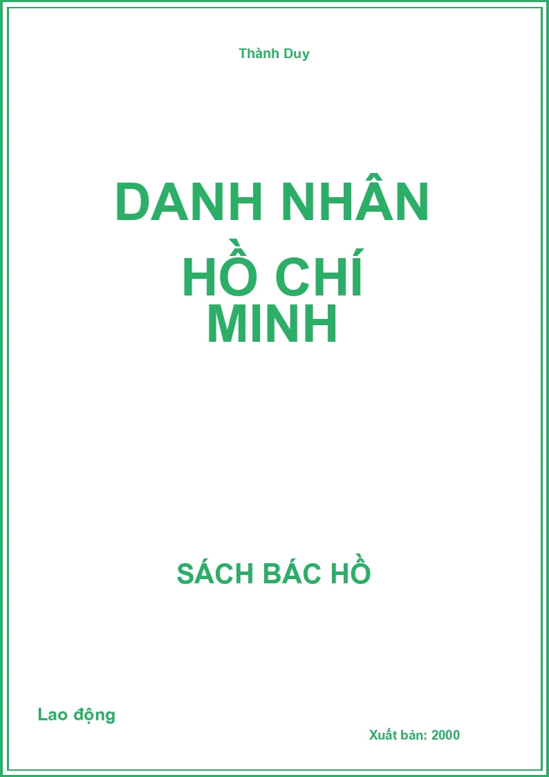 Danh nhân Hồ Chí Minh