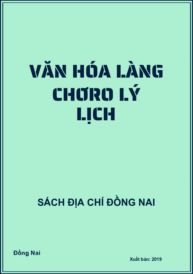 Văn hóa làng ChơRo Lý Lịch