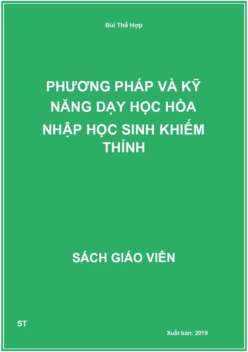 Phương pháp và kỹ năng dạy học hòa nhập học sinh khiếm thính