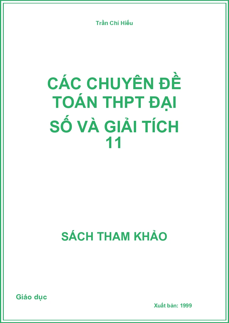 Các chuyên đề toán THPT Đại số và Giải tích 11