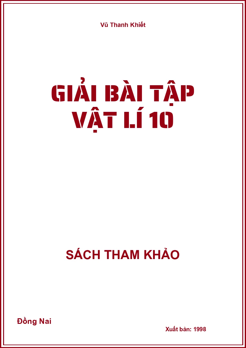 Giải bài tập Vật lí 10