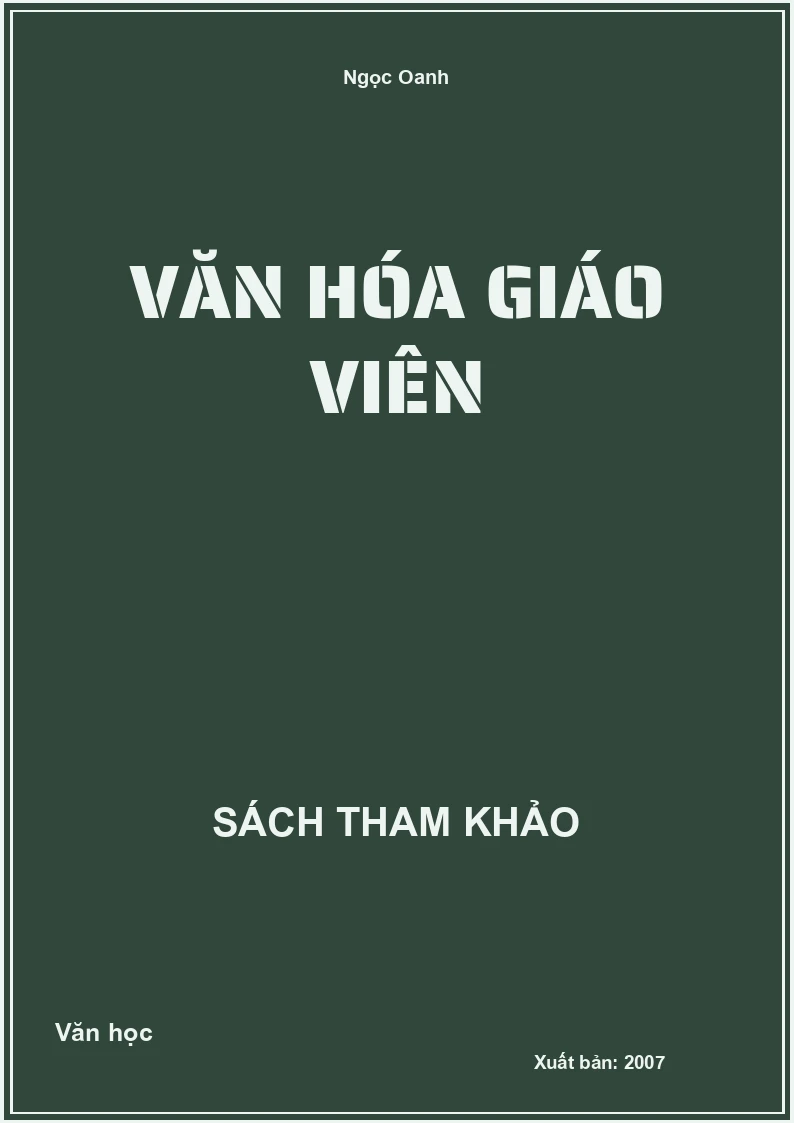 Văn hóa giáo viên