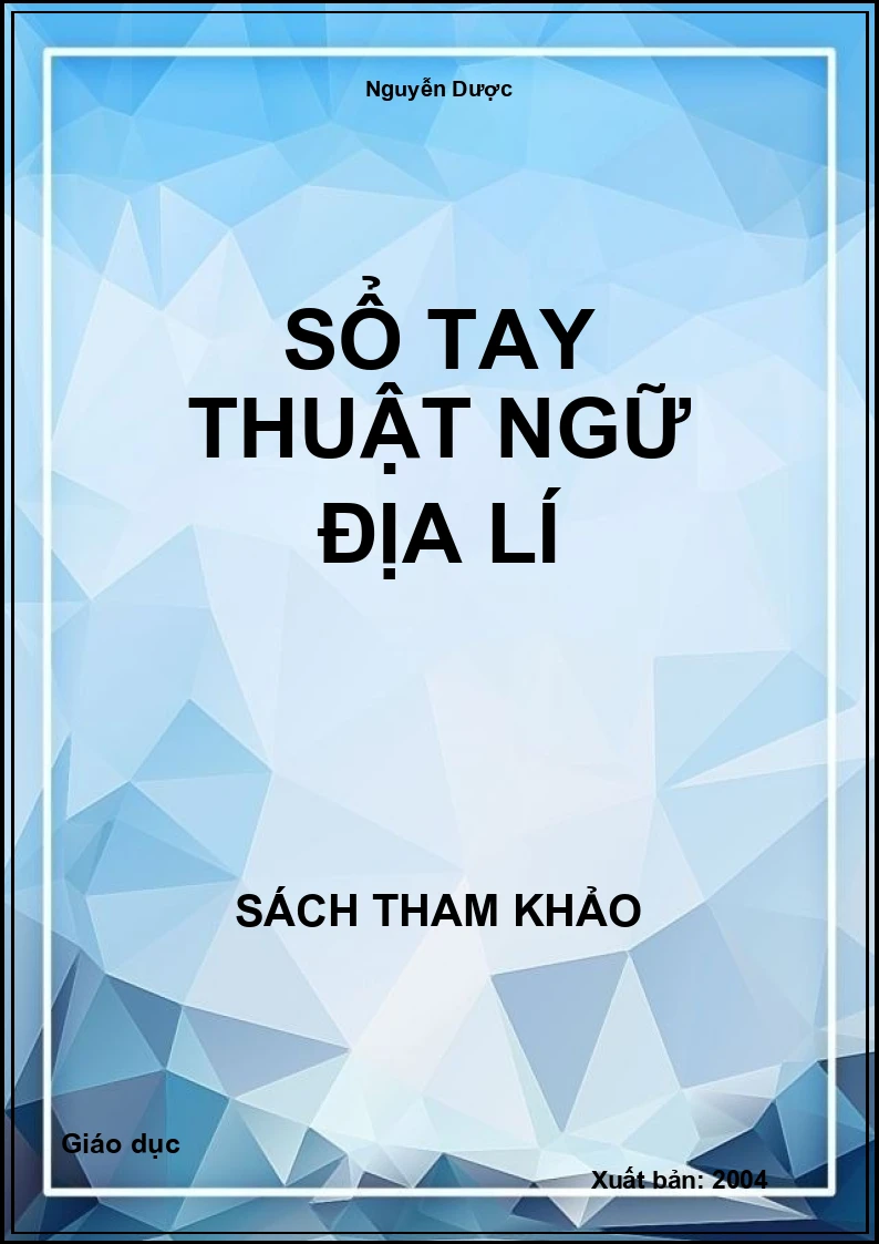Sổ tay thuật ngữ địa lí