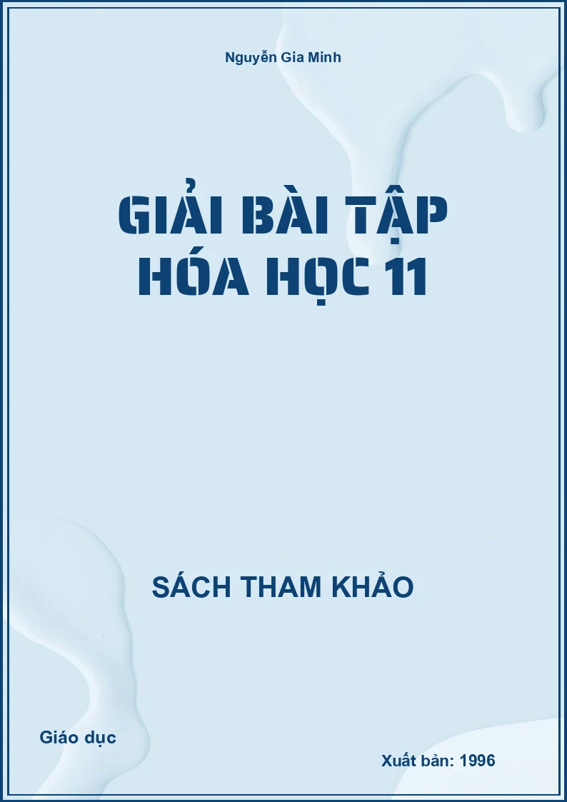 Giải bài tập Hóa học 11