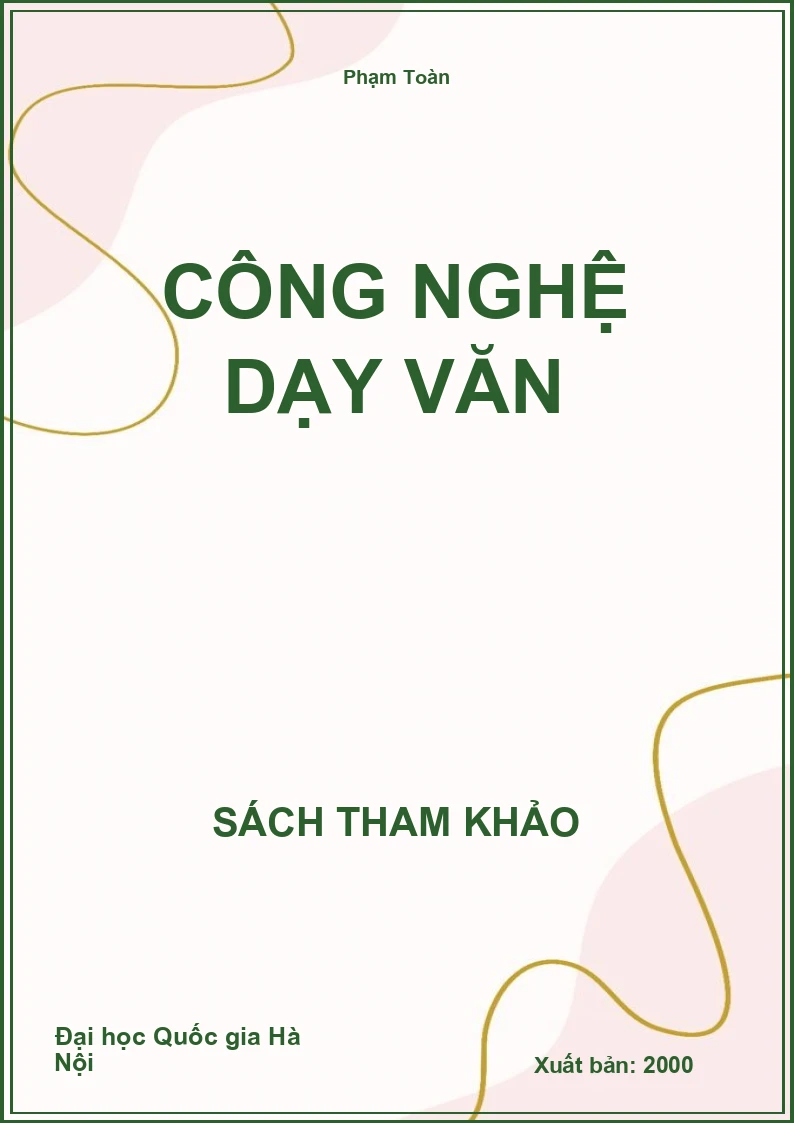 Công nghệ dạy Văn