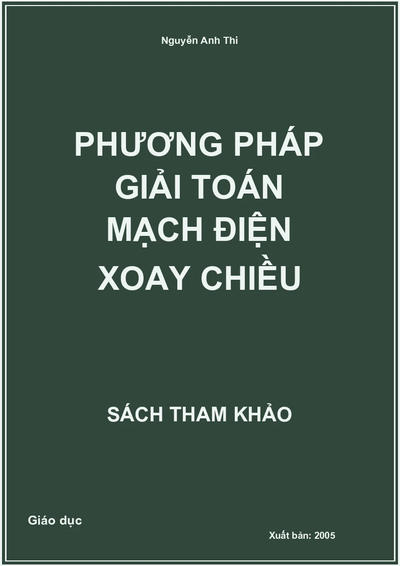 Phương pháp giải toán mạch điện xoay chiều