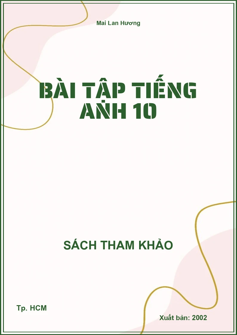 Bài tập tiếng Anh 10