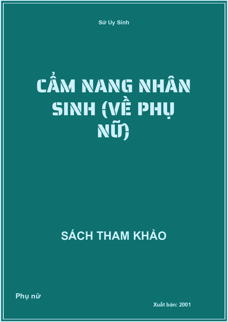 Cẩm nang nhân sinh (về phụ nữ)