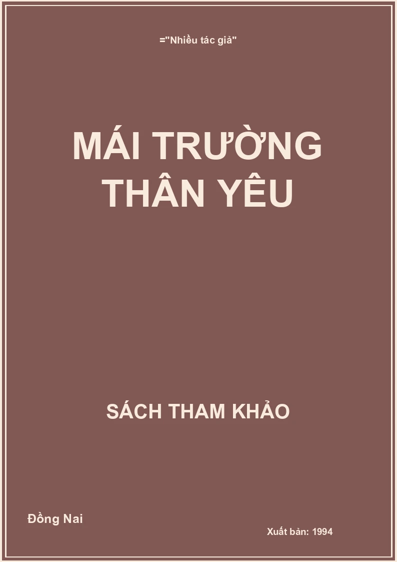 Mái trường thân yêu
