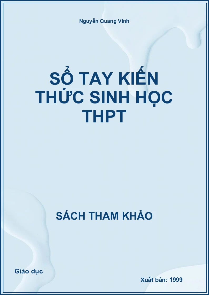 Sổ tay kiến thức Sinh học THPT