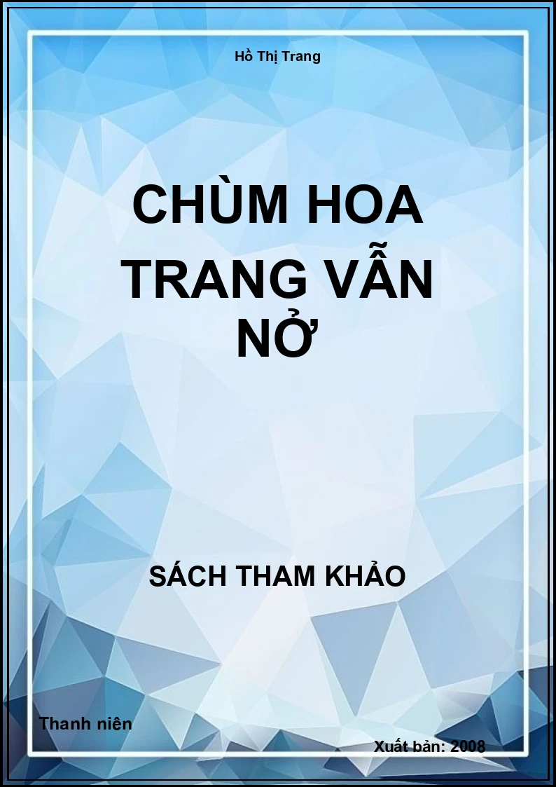 Chùm hoa trang vẫn nở
