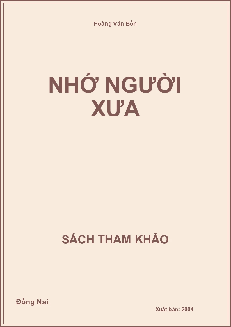 Nhớ người xưa
