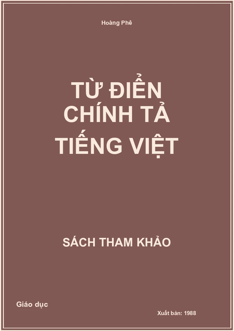 Từ điển chính tả tiếng Việt