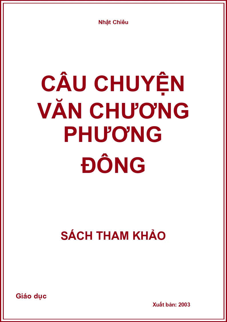 Câu chuyện văn chương phương Đông