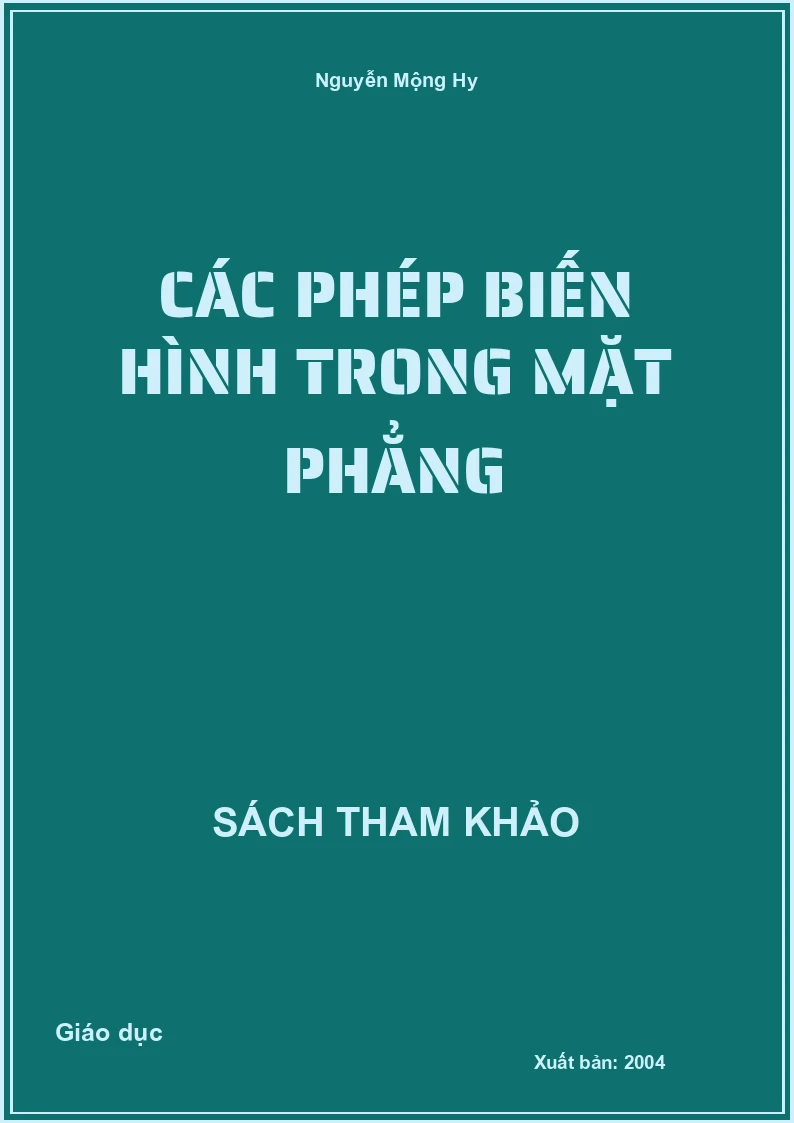 Các phép biến hình trong mặt phẳng