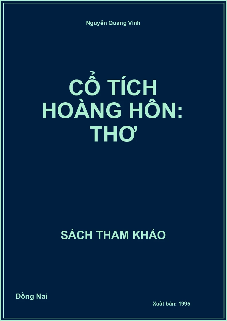 Cổ tích hoàng hôn: Thơ