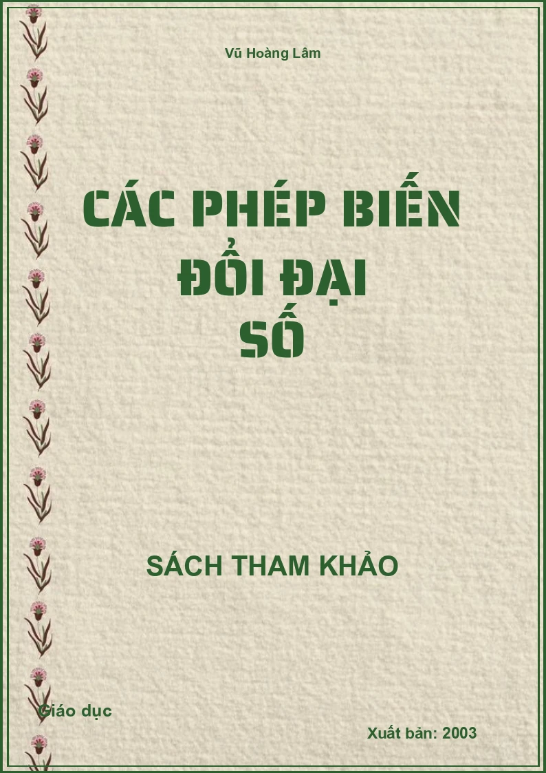 Các phép biến đổi đại số