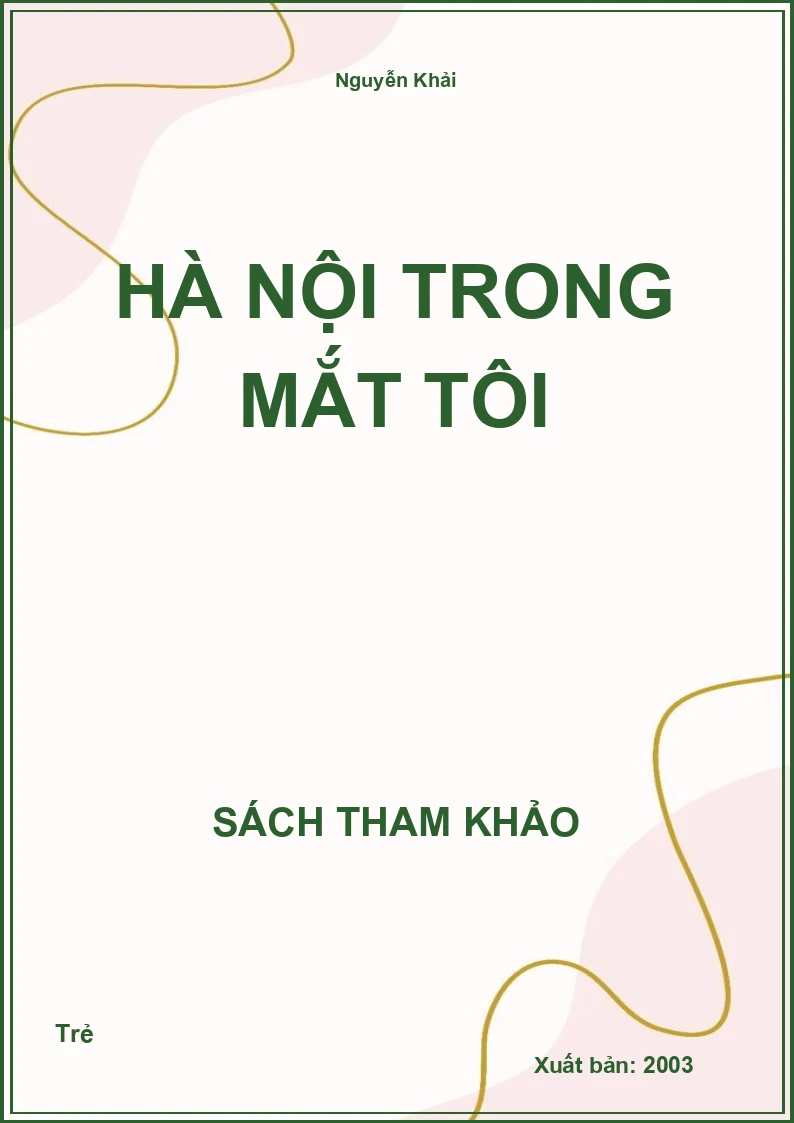 Hà Nội trong mắt tôi