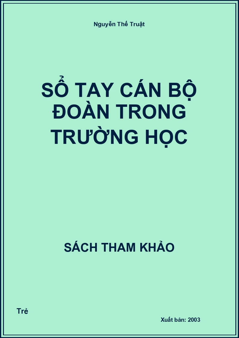 Sổ tay cán bộ đoàn trong trường học