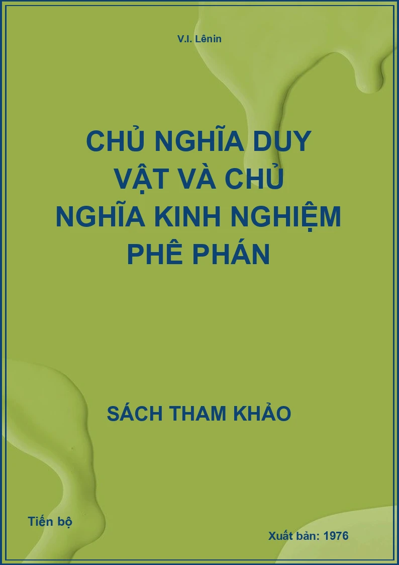 Chủ nghĩa duy vật và chủ nghĩa kinh nghiệm phê phán