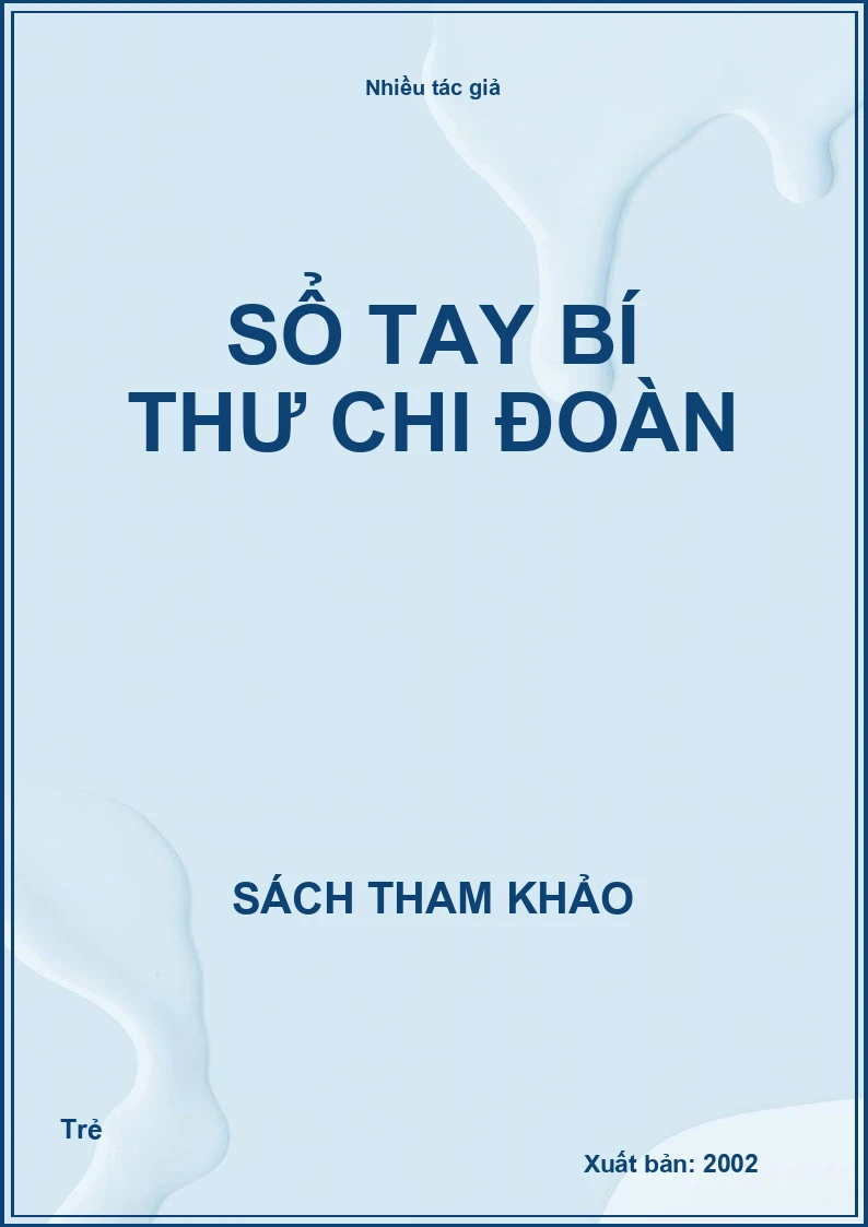 Sổ tay bí thư chi đoàn
