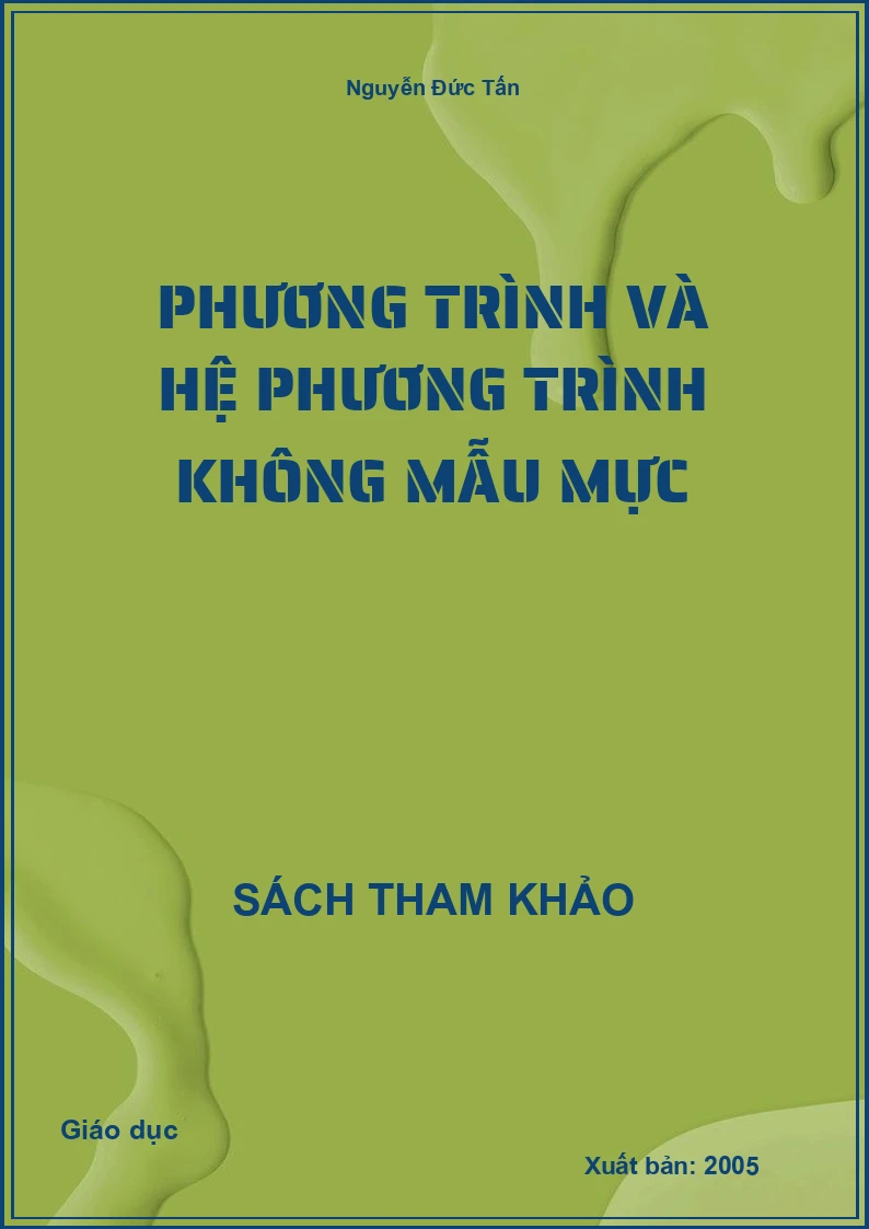 Phương trình và hệ phương trình không mẫu mực