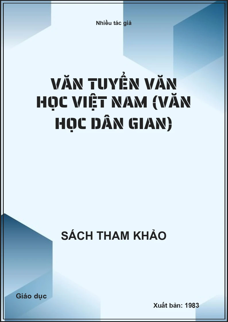 Văn tuyển văn học Việt Nam (Văn học dân gian)