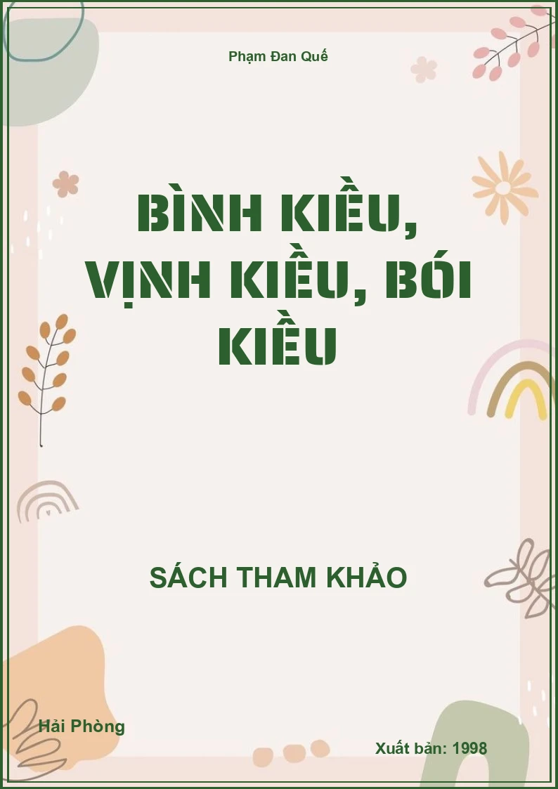 Bình Kiều, vịnh Kiều, bói Kiều