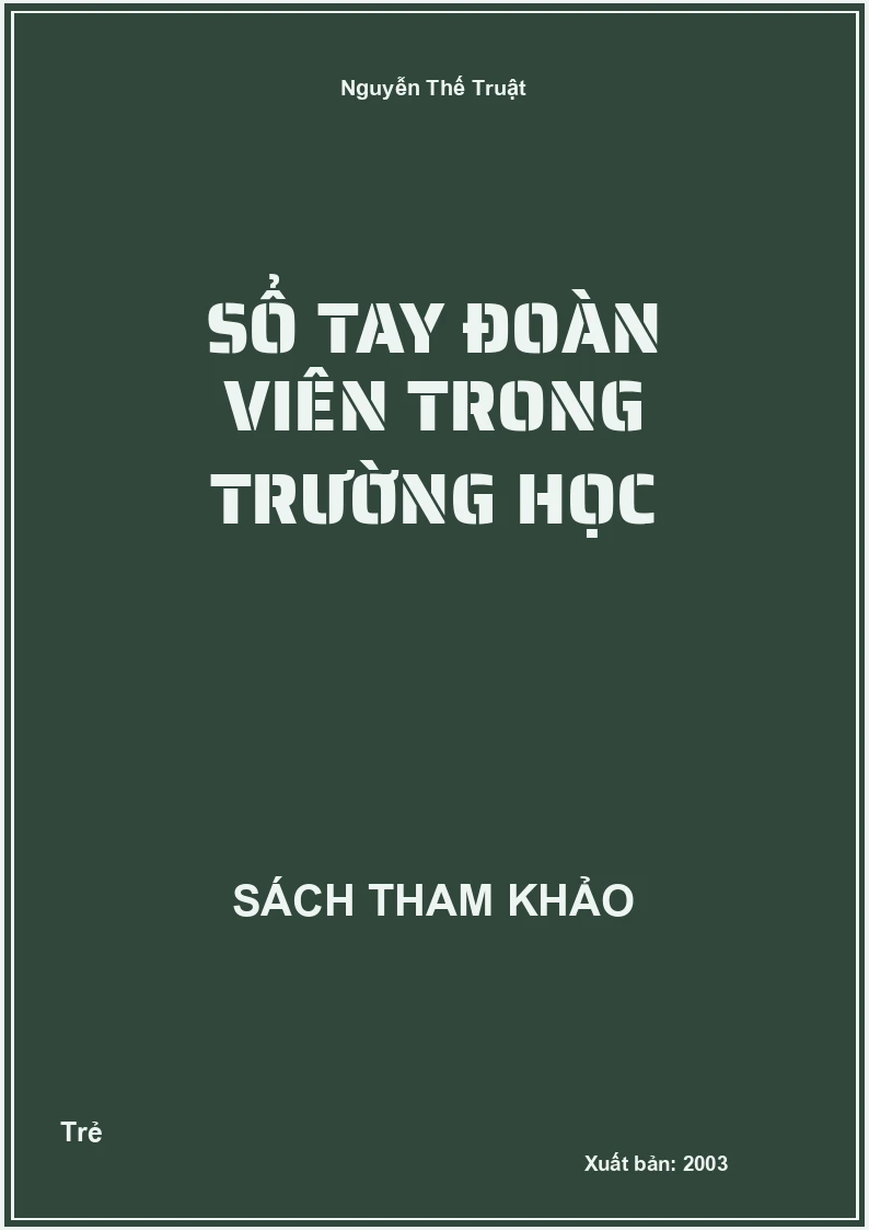 Sổ tay đoàn viên trong trường học