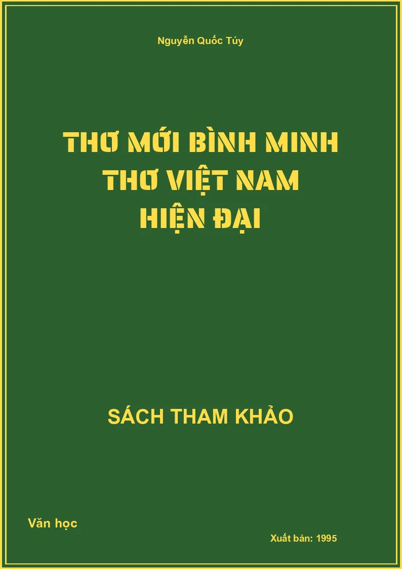 Thơ mới bình minh thơ Việt Nam hiện đại