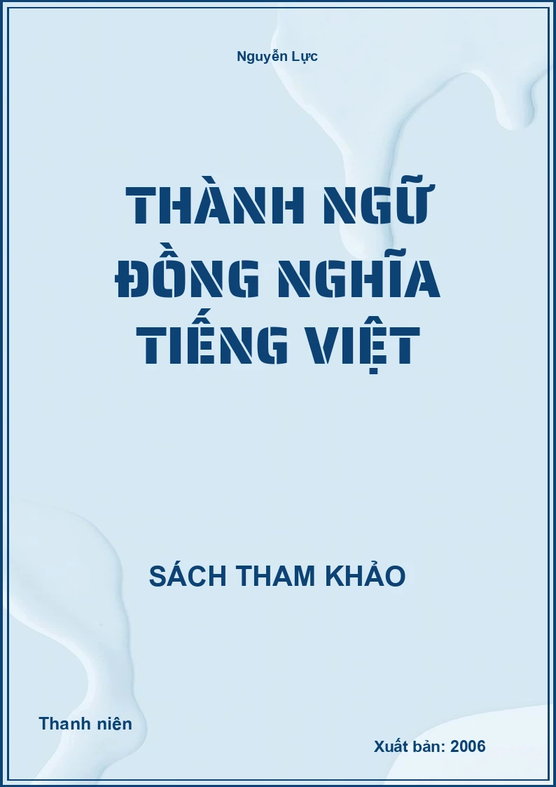 Thành ngữ đồng nghĩa tiếng Việt