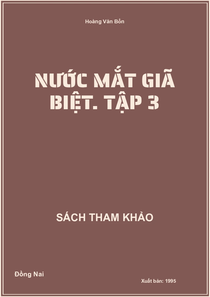 Nước mắt giã biệt. Tập 3