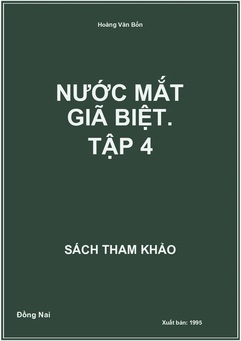 Nước mắt giã biệt. Tập 4