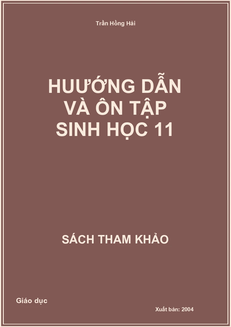 Hướng dẫn và ôn tập Sinh học 11