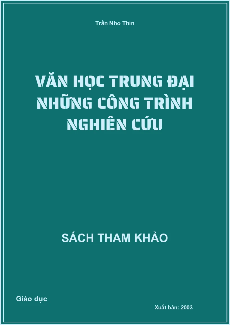 Văn học trung đại những công trình nghiên cứu