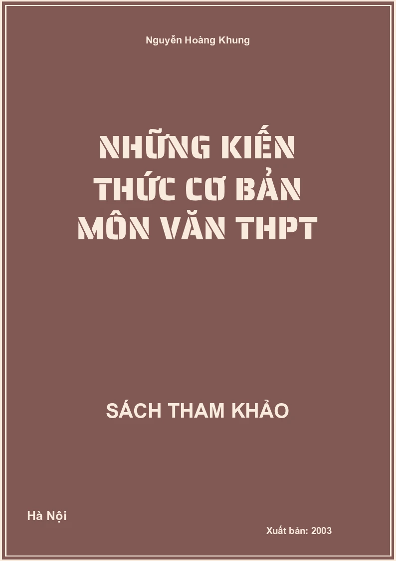 Những kiến thức cơ bản môn Văn THPT