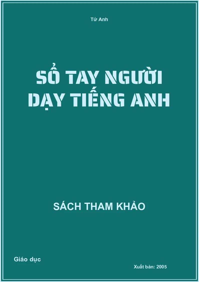 Sổ tay người dạy tiếng Anh