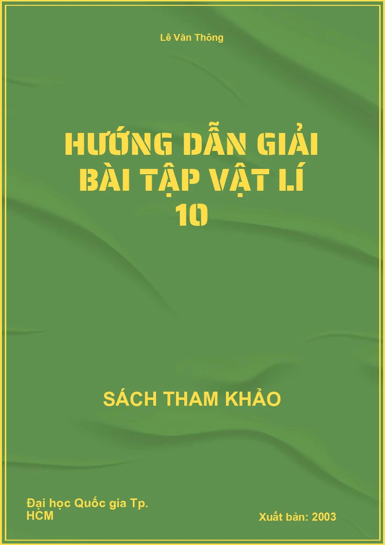 Hướng dẫn giải bài tập Vật lí 10