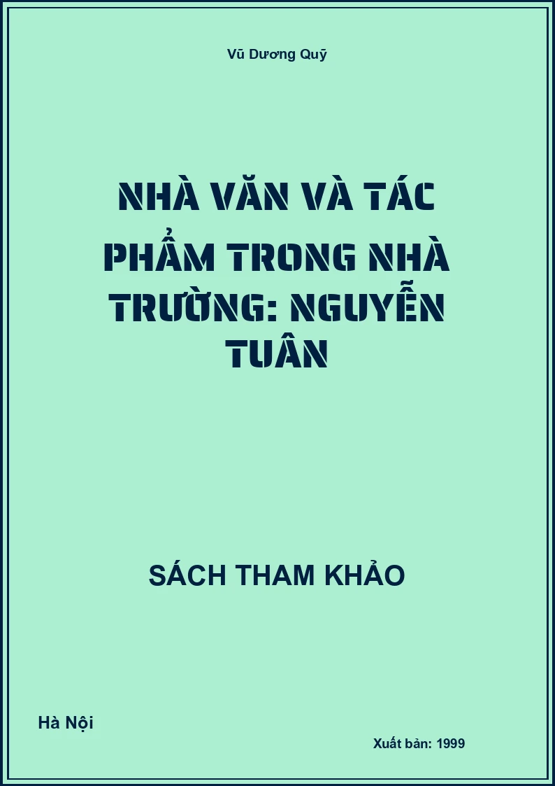 Nhà văn và tác phẩm trong nhà trường: Nguyễn Tuân
